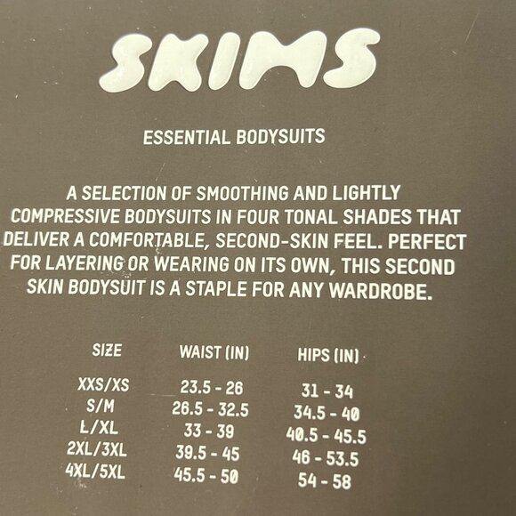 SKIMS Essential Mock Neck Long Sleeve Bodysuit Agave Green 4X/5X - Picture 11 of 12